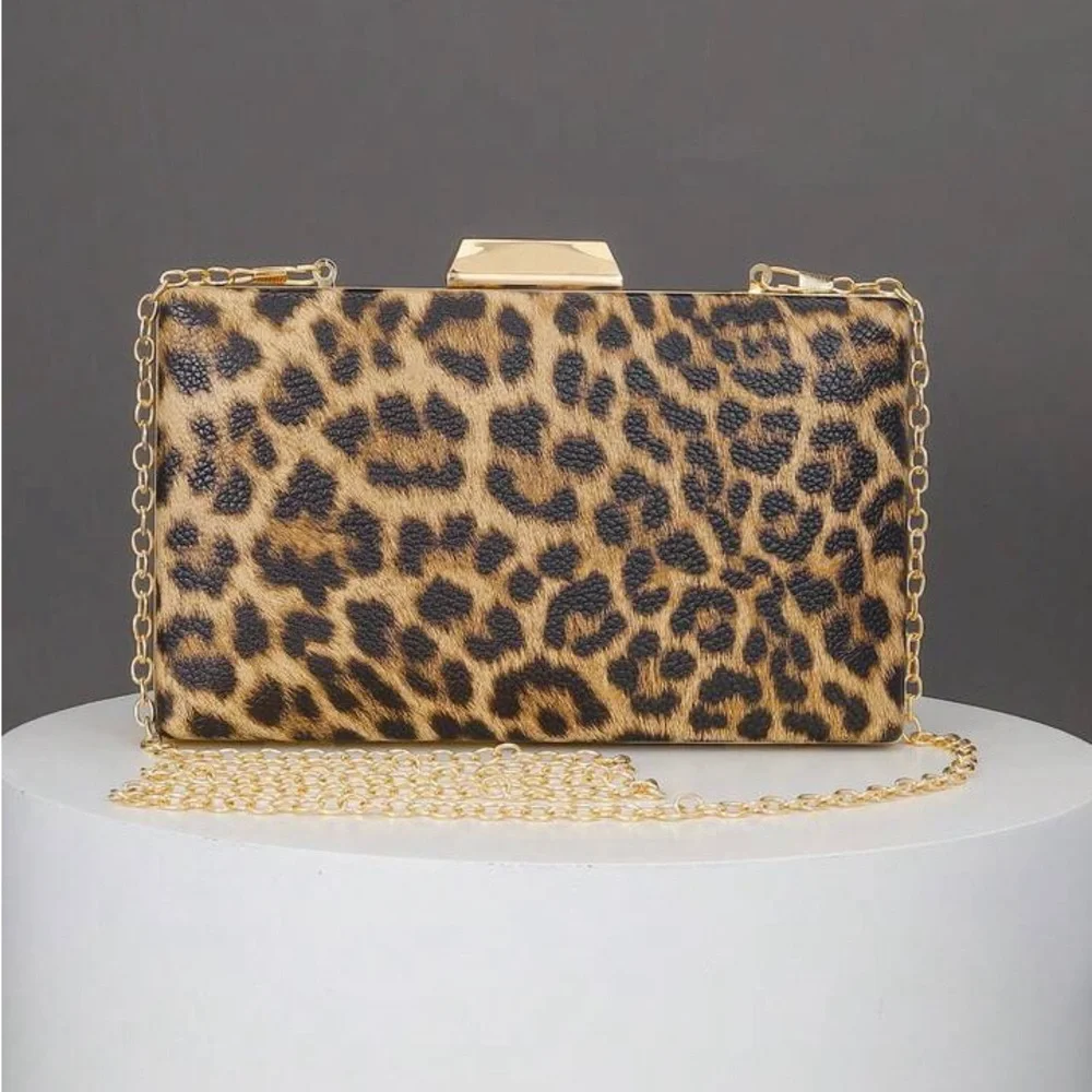 Leopard Print Clutch Bag - Picture 2 of 6